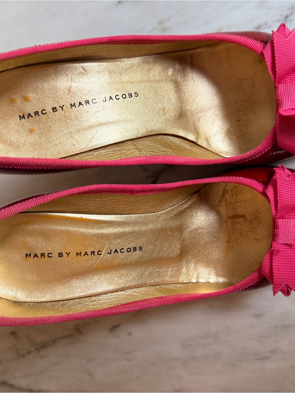 Marc by Marc Jacobs Hot Pink Bow Flats
